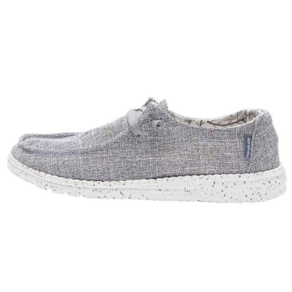 Hey Dude Wendy L Linen Iron 10 Grey Women’s Shoes